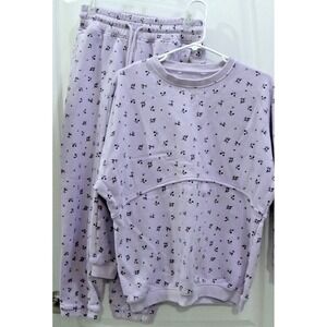 Sweats Suit with Pockets Ladie's Women's Size SMALL T Lavendar Purple #345